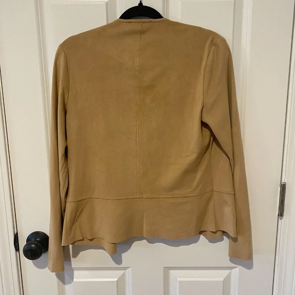 Premise Tan‎ Faux Leather Cardigan - Size Small - Picture 6 of 8